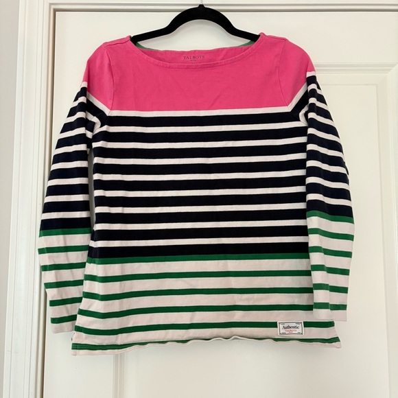 Talbots Women’s Multicolor Striped Cotton Shirt - Picture 2 of 9